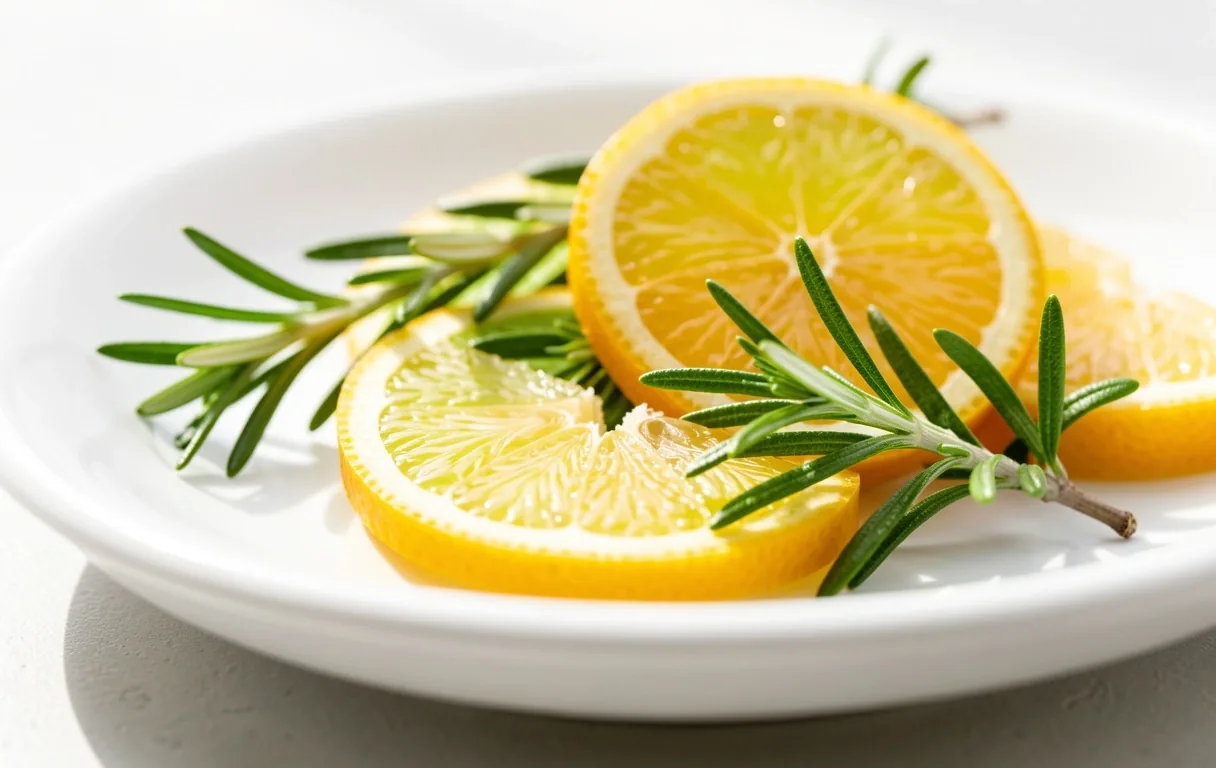 Fresh citrus and greens representing nutritional clarity